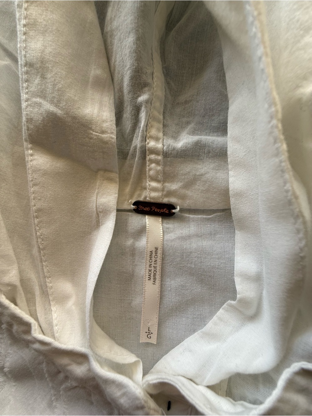 Free People White Hooded Button-Front Peasant Top - Picture 6 of 6
